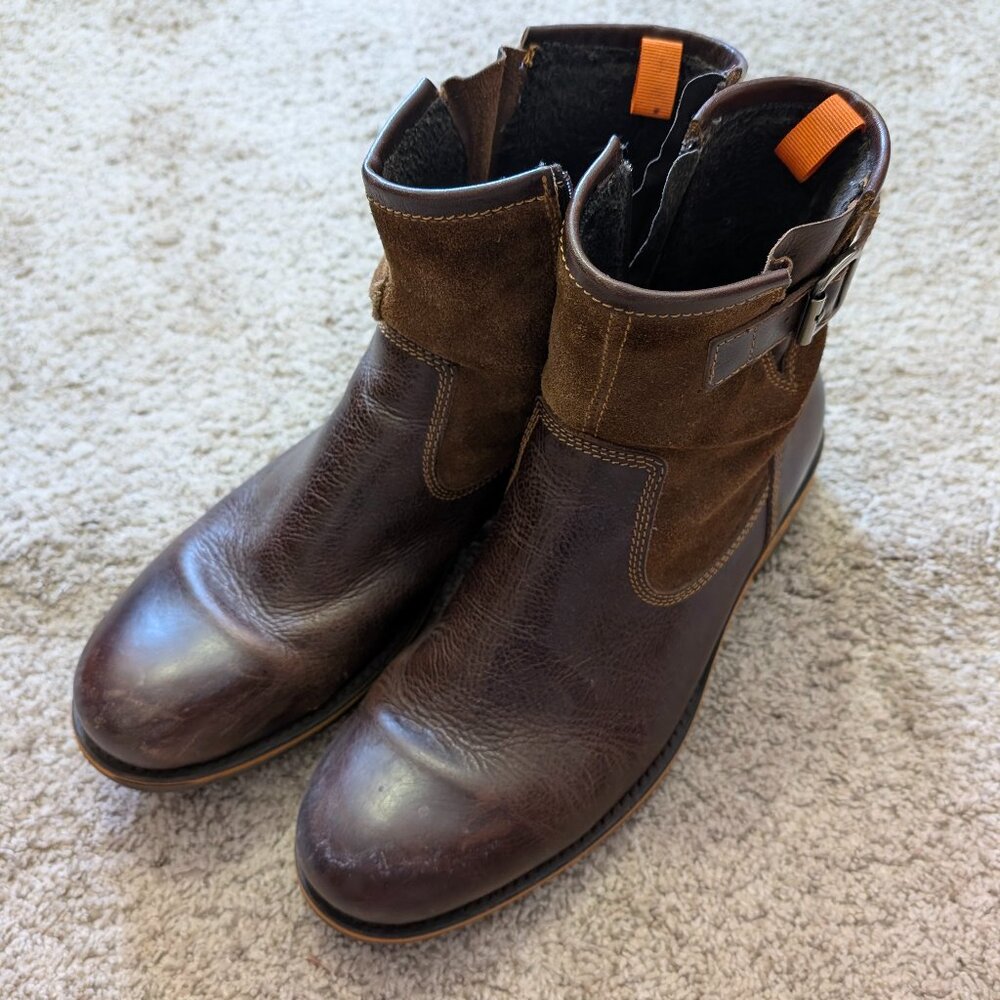 Kenneth Cole Reaction Boots, 11.5, Brown Leather